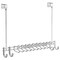 mDesign Metal Over Door Hanging Storage Rack for Ties, Belts, 24 Hooks - Chrome